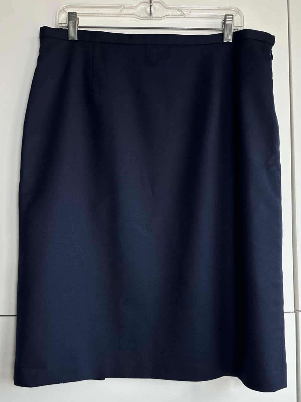 Pendleton Wool Pencil Skirt Navy 14 Petite Office Career Internship Professional